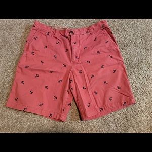 Izod Pink Shorts Anchors mens